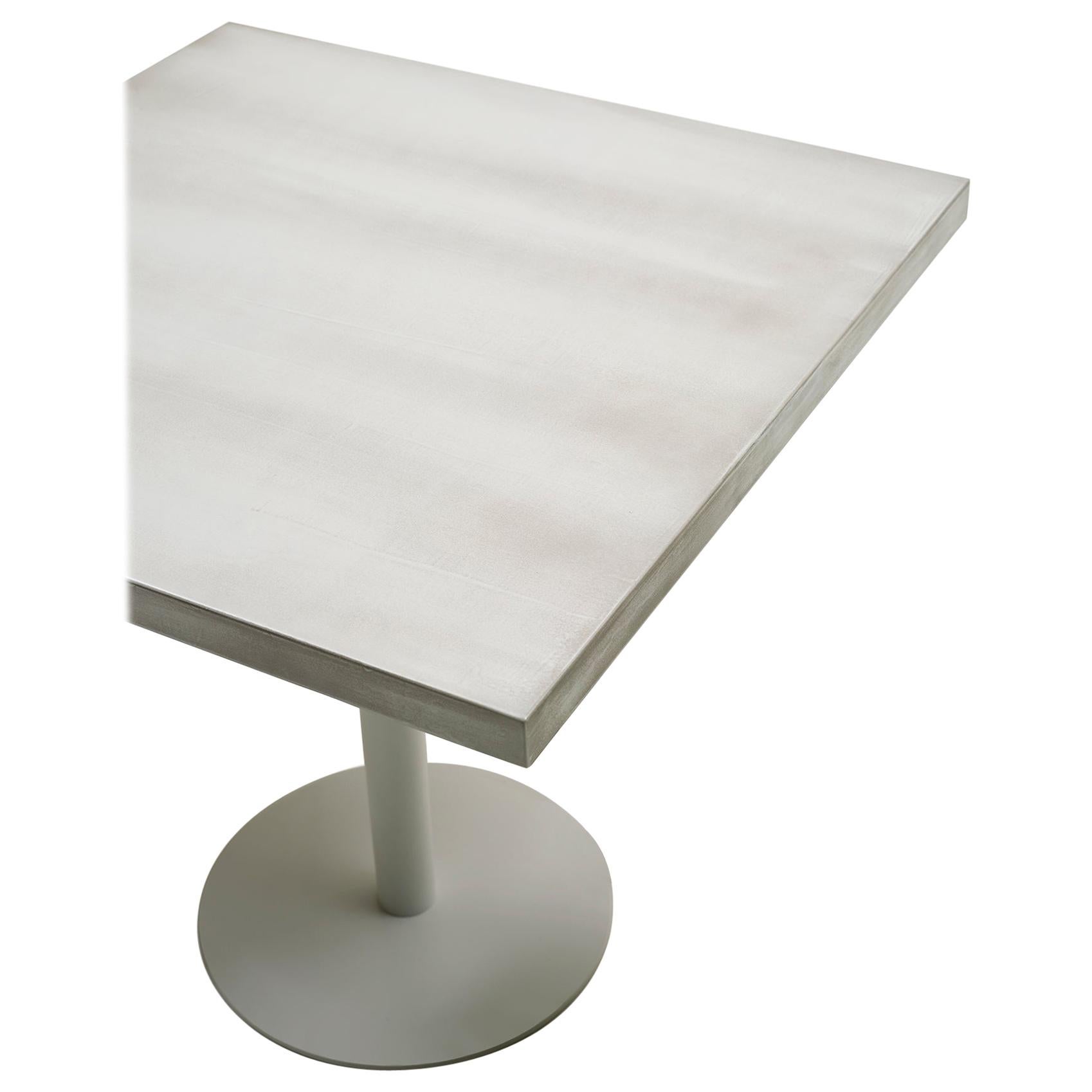 For Sale: White (Concrete Top with Matte Grey Base) Opinion Ciatti ILtavolo Caffé Small Square Table