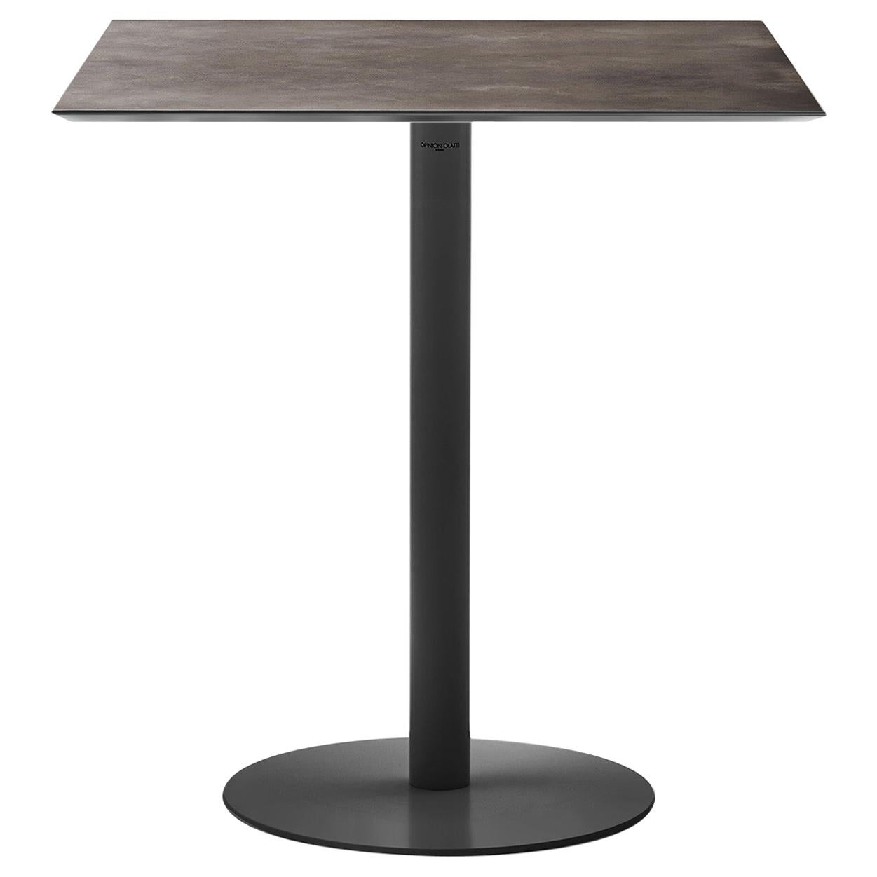 For Sale: Brown (Ceramic Bronze Top with Matte Brown Base) Opinion Ciatti ILtavolo Caffé Small Square Table