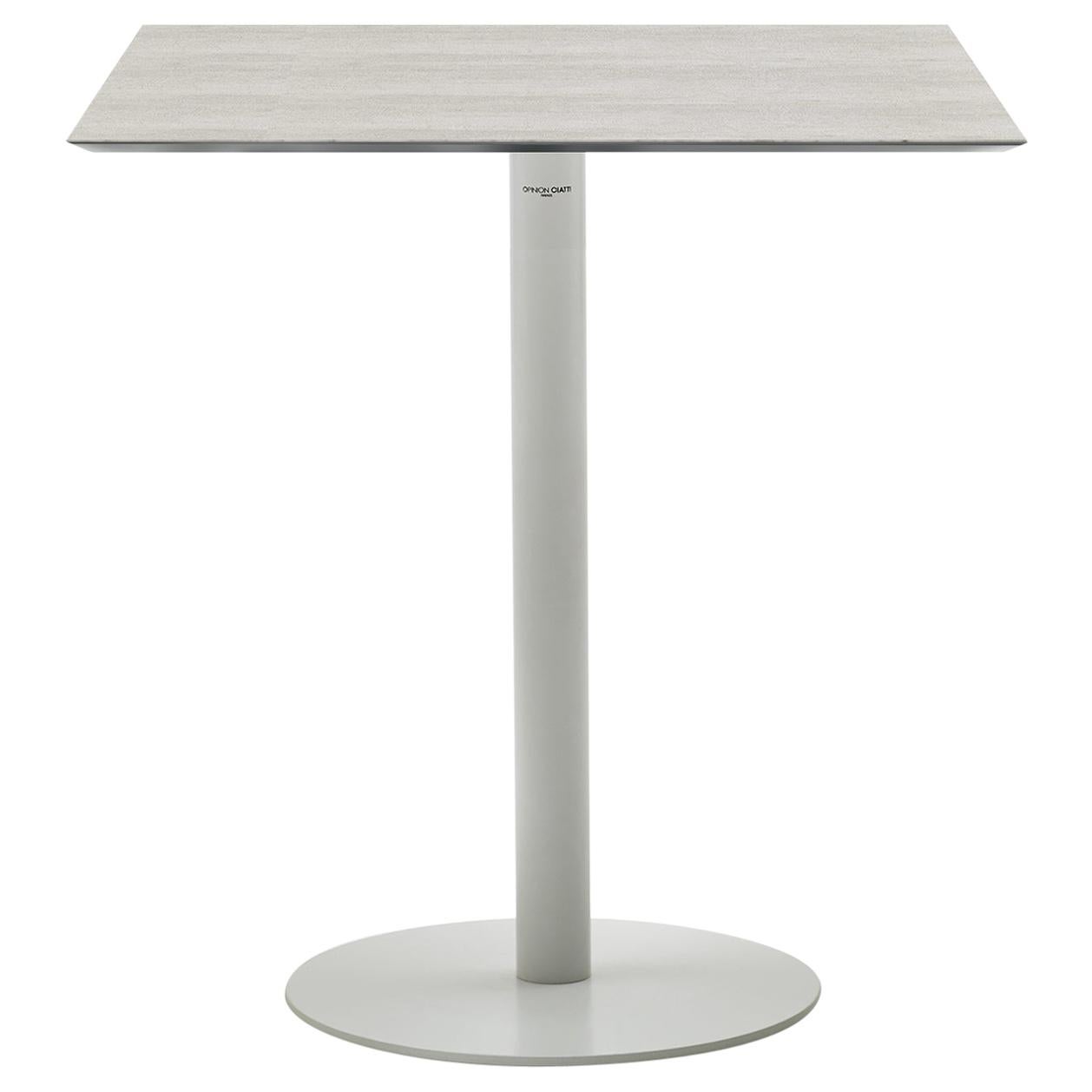 For Sale: Gray (Ceramic Concrete Top with Matte Grey Base) Opinion Ciatti ILtavolo Caffé Small Square Table