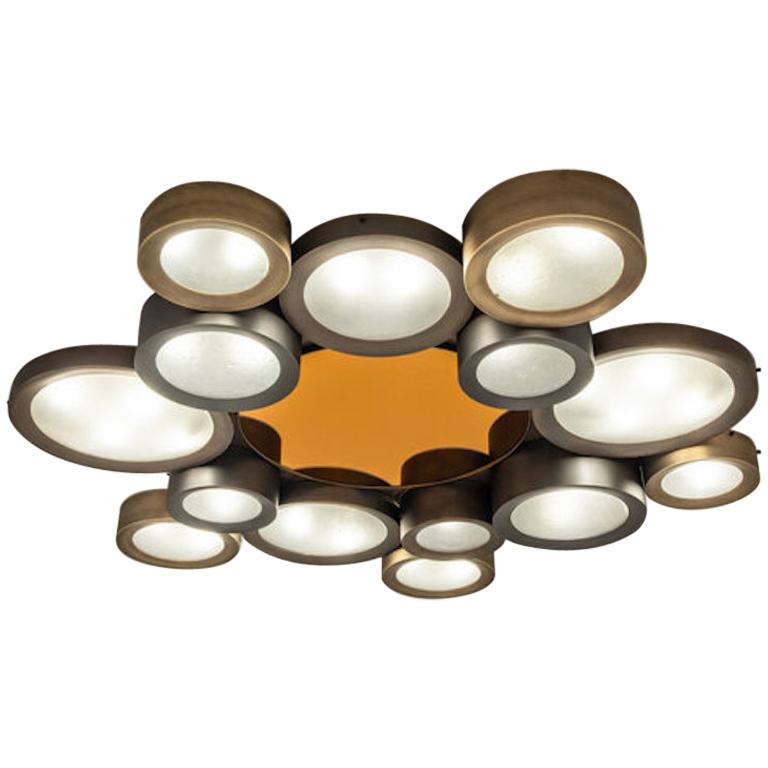 Yellow (POLISHED BRASS) Helios Ceiling Light by form A