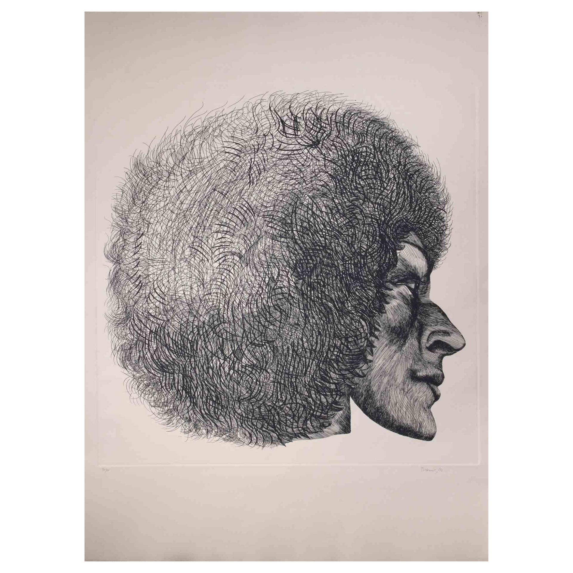 Profile is an original modern artowork realized by the Italian artist Giacomo Porzano (1925-2006) in 1972.

Black and white etching.

Hand-signed and dated on the lower right.

Numbered on the lower left. Edition of 30/50.


Giacomo Porzano was born