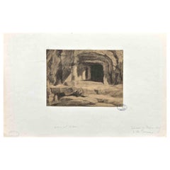 La Cervara  - Original Drawing - 1847