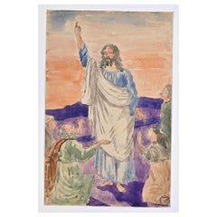 The Redeemer - Original Drawing by Gaston Touissant - Early 20th Century
