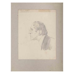 Porträt d'un Homme - Originalzeichnung von C.P. Renouard – frühes Jahr 1900