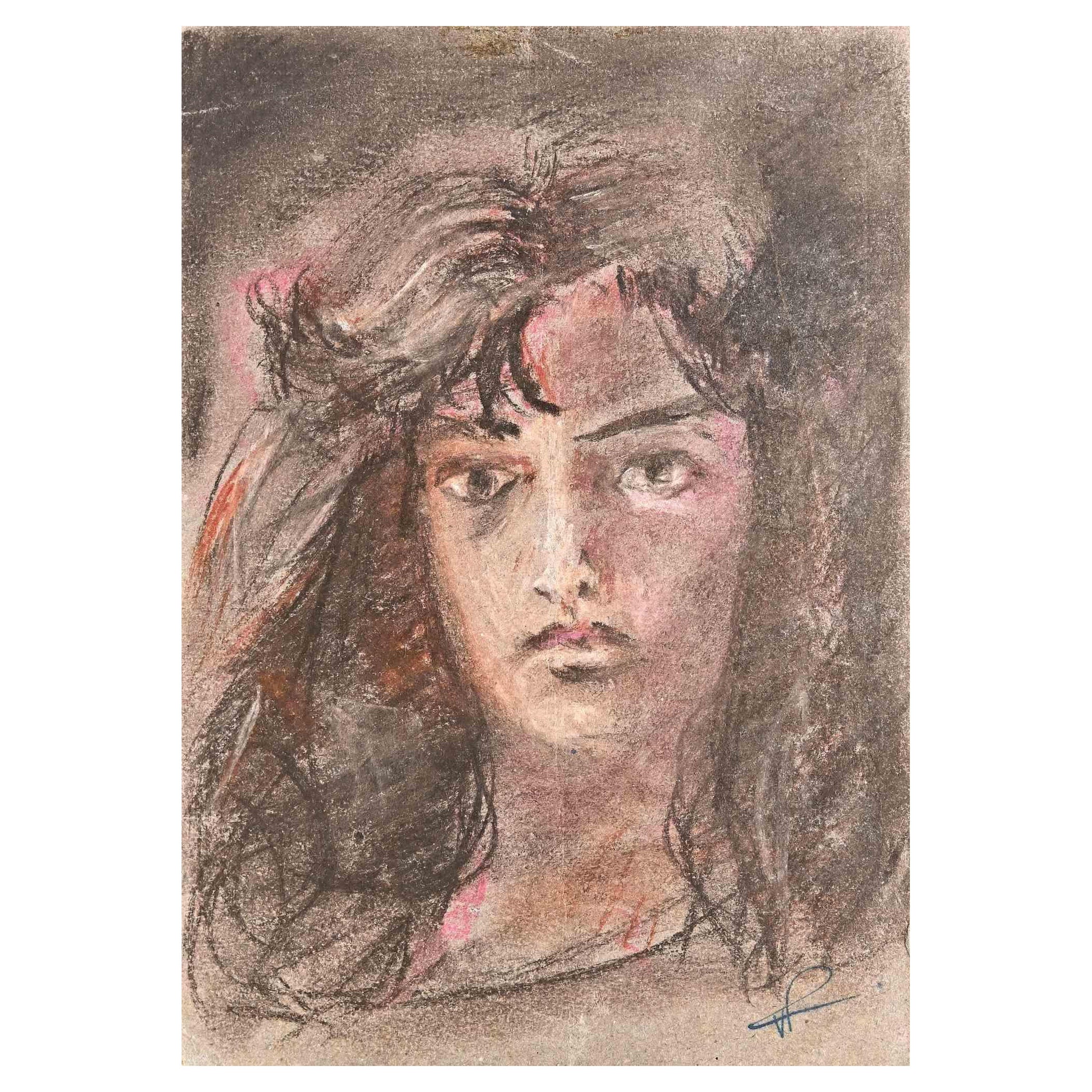 Portrait is an original modern artwork realized in France by Hermann-Paul (1879 - 1969).

Original Pencil Drawing and Pastel.

Good condition on a grey paper.

Monogrammed by the artist on the lower right corner.

René Georges Hermann-Paul (27