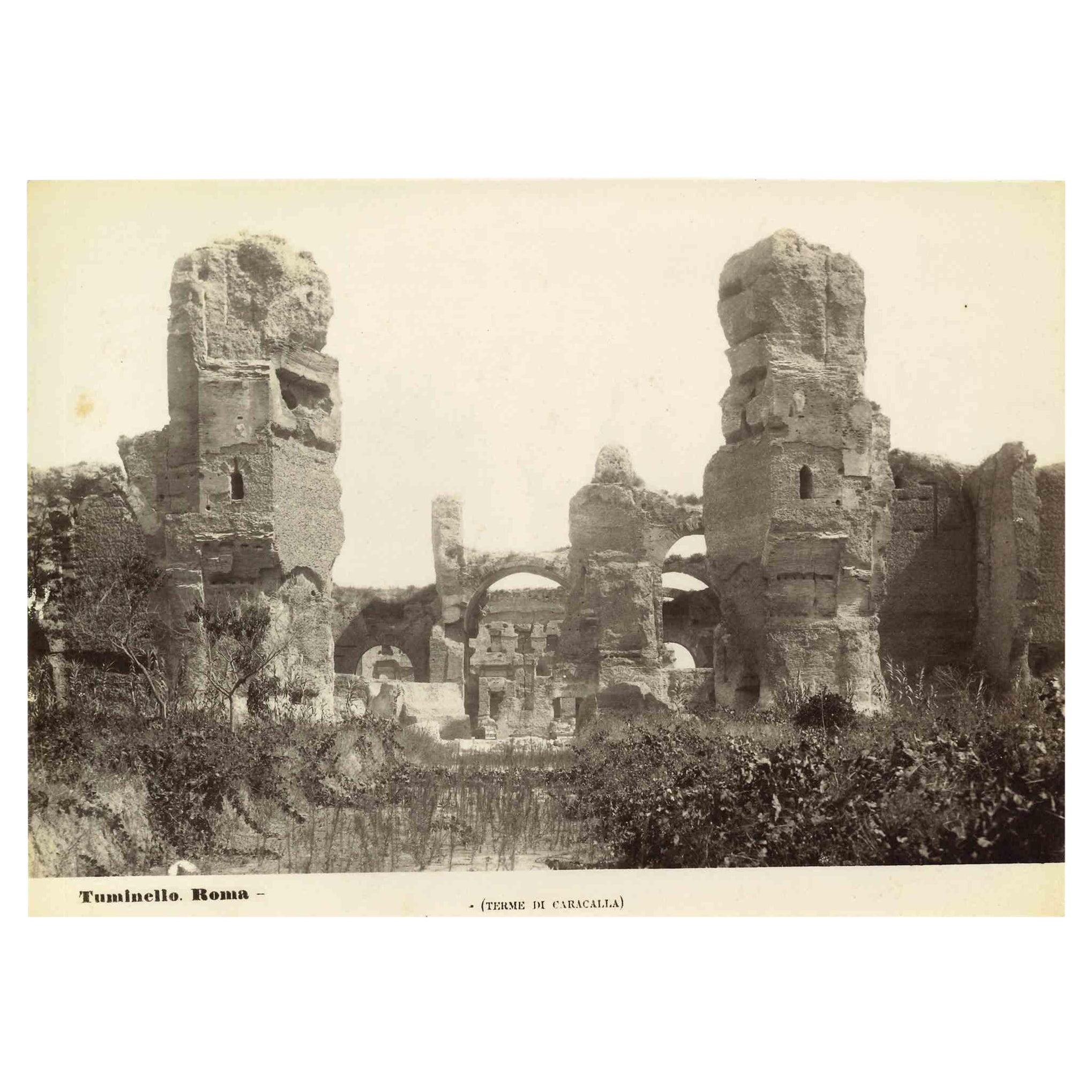 Lodovico Tuminello Figurative Photograph - Baths of Caracalla - Vintage Photo - Early 20th Century