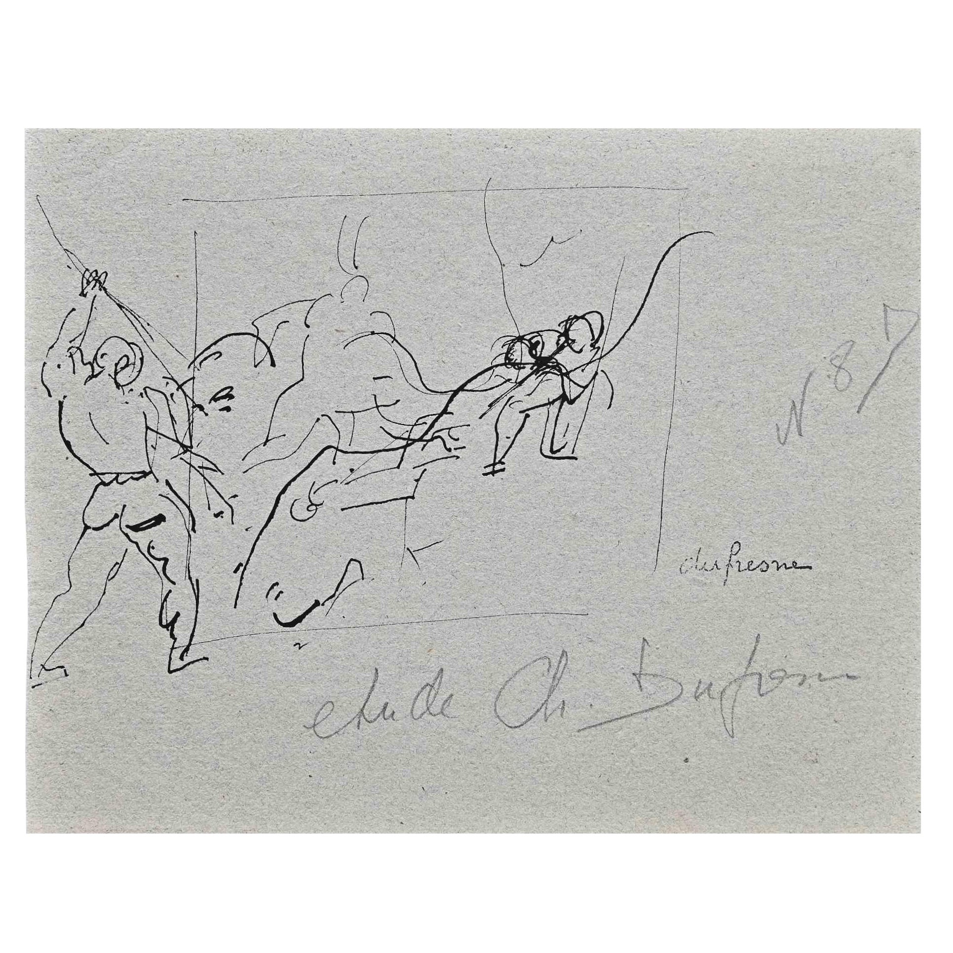 Die Komposition ist eine Original-Tuschezeichnung von Charles Dufresne (1876-1938).

Das Kunstwerk ist in gutem Zustand auf grauem Papier.

Keine Unterschrift

Georges-Charles Dufresne (23. November 1876, Millemont - 8. August 1938, La