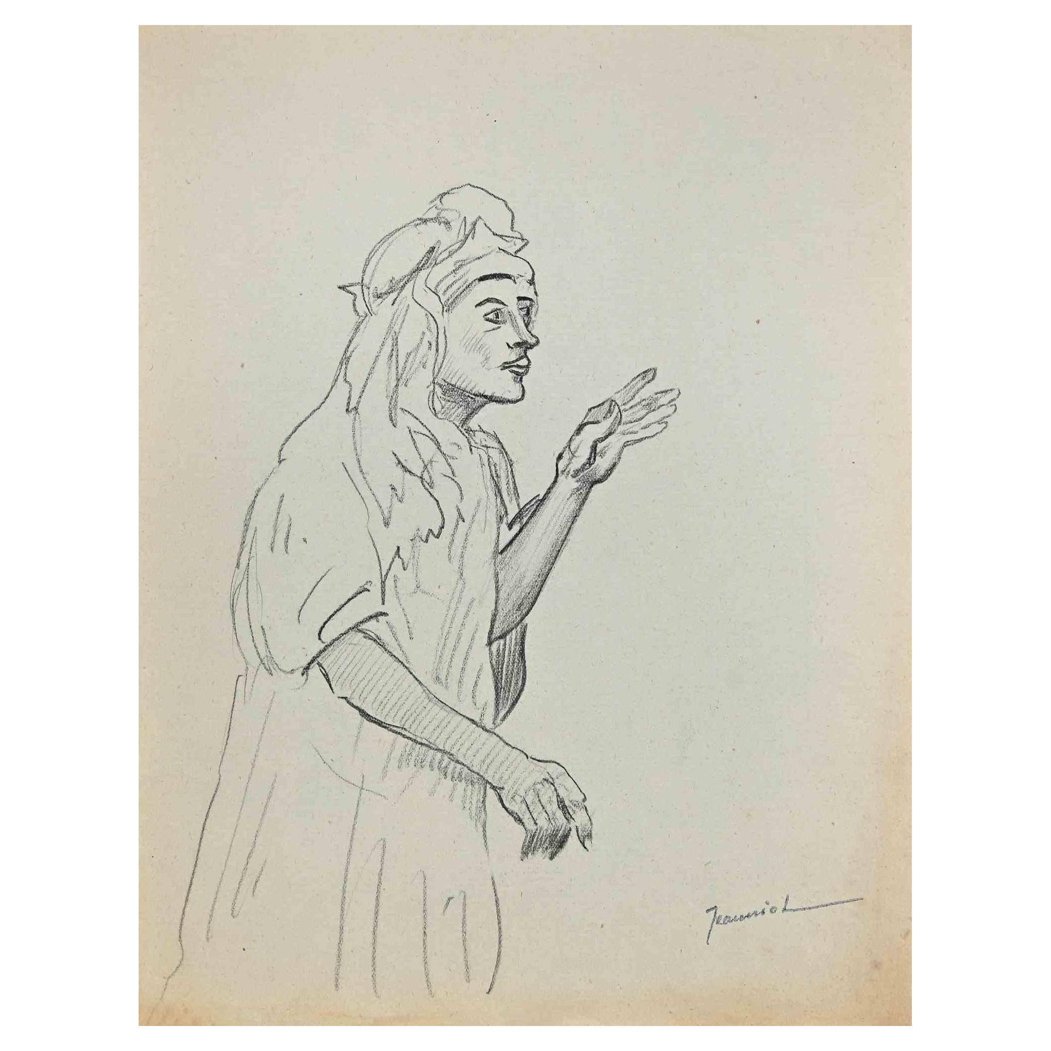 Le Sorcier est un dessin original sur papier réalisé par le peintre Pierre Georges Jeanniot (1848-1934) dans les années 1890.

Dessin au crayon.

Signé à la main en bas.

Bonnes conditions.

Pierre-Georges Jeanniot (1848-1934) est un peintre,