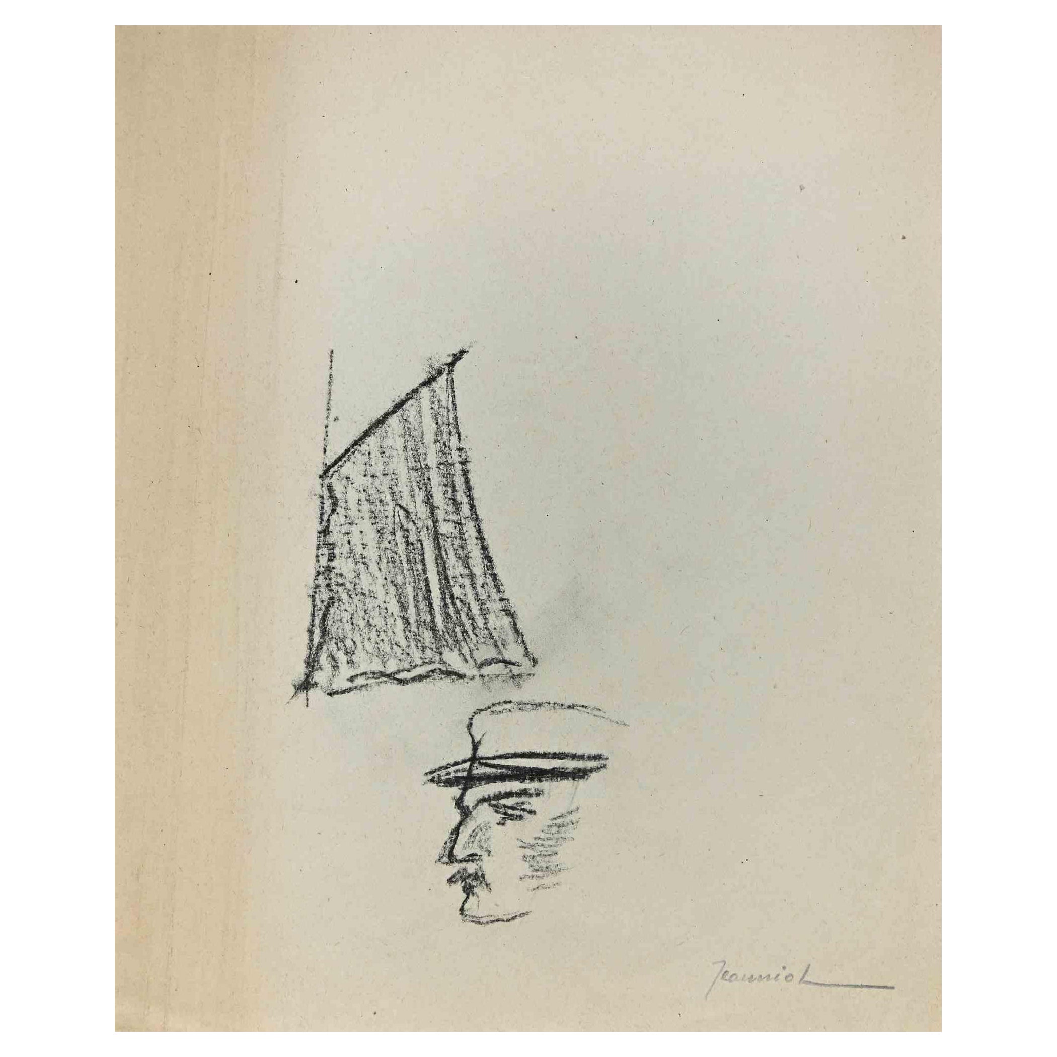 Die Erinnerung an das Meer ist eine Original-Zeichnung auf Papier des Malers Pierre Georges Jeanniot (1848-1934) aus den 1900er Jahren.

Zeichnung in Kohle.

Handsigniert auf der Unterseite.

Gute Bedingungen.

Pierre-Georges Jeanniot (1848-1934)