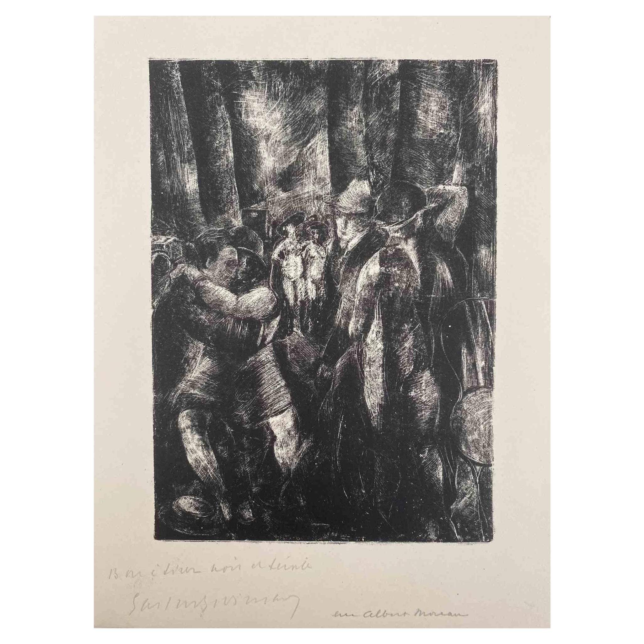 Dancing in the Forest - Lithograph by Luc-Albert Moreau - Early 20th Century