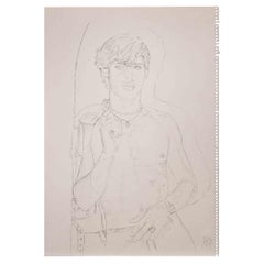 Ritratto di ragazzo - Disegno a matita di Anthony Roaland - 1981
