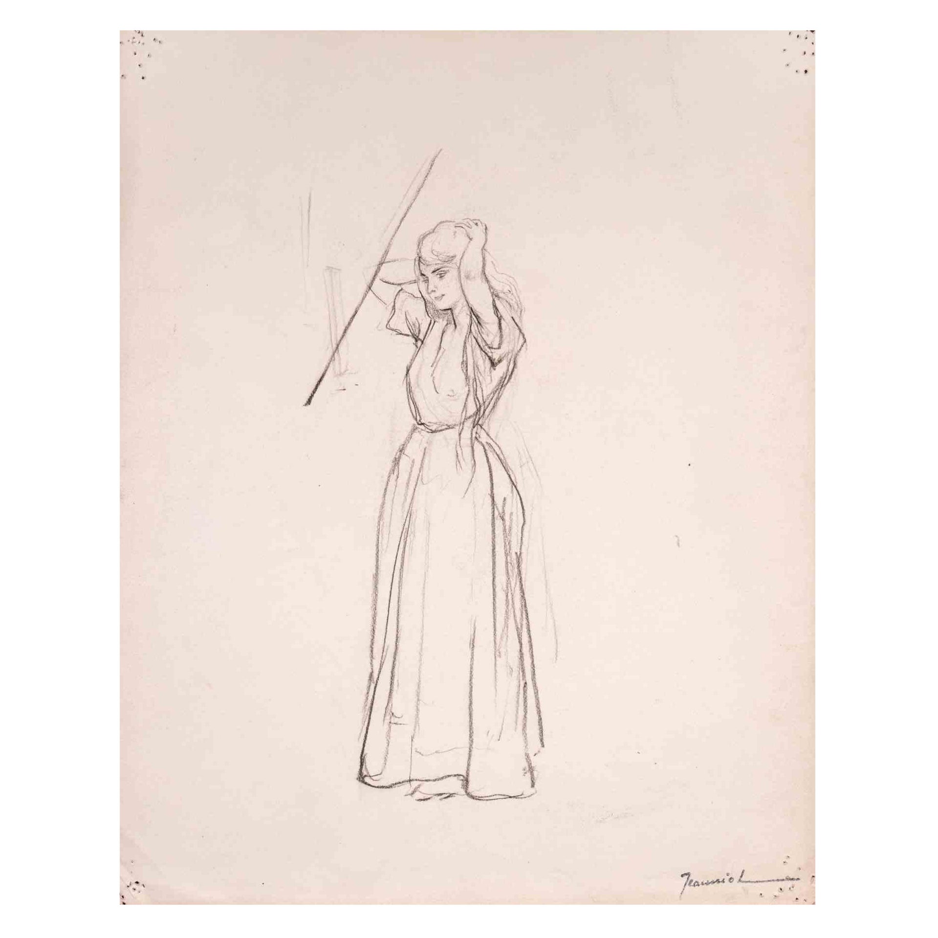 Figure is an original Drawing on paper realized by painter Pierre Georges Jeanniot (1848-1934).

Drawing in Pencil.

Hand-signed on the lower.

Good conditions.

Pierre-Georges Jeanniot (1848–1934) was a Swiss-French Impressionist painter, designer,