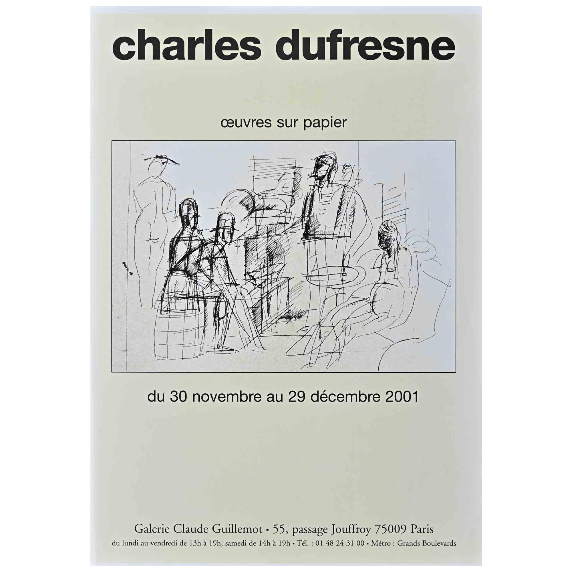 Oeuvres Sur Papier - Vintage Offset Poster after Charles Dufresne - 2001