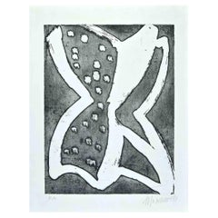 The Butterfly - Original Etching by Sante Monachesi - 1970s