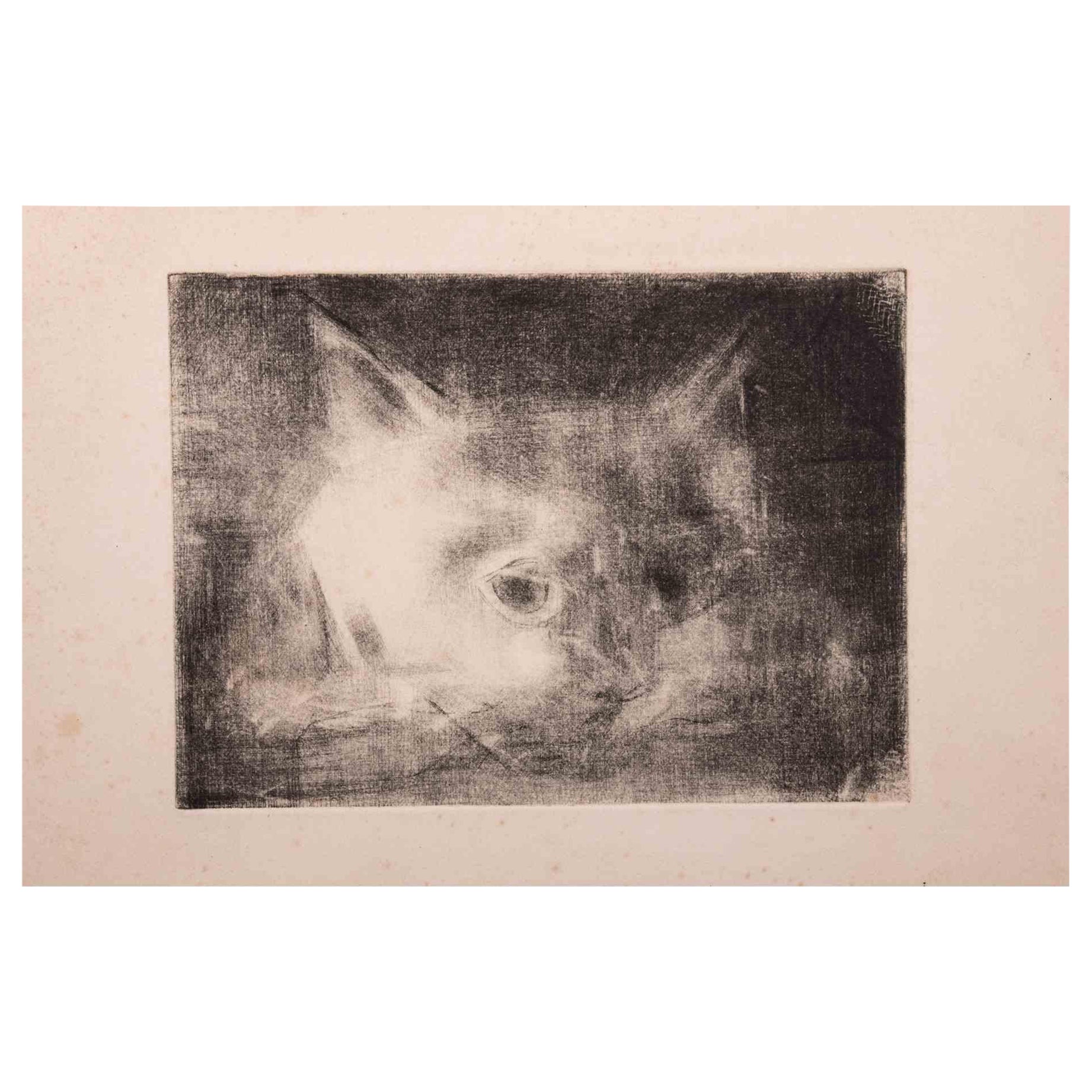 Die Katze ist eine Original-Radierung auf Papier von Giselle Halff aus dem Jahr 1950.

Guter Zustand mit einigen Stockflecken.
.