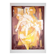 Mother and Child - Lithograph by Alfredo Romagnoli - 1970s