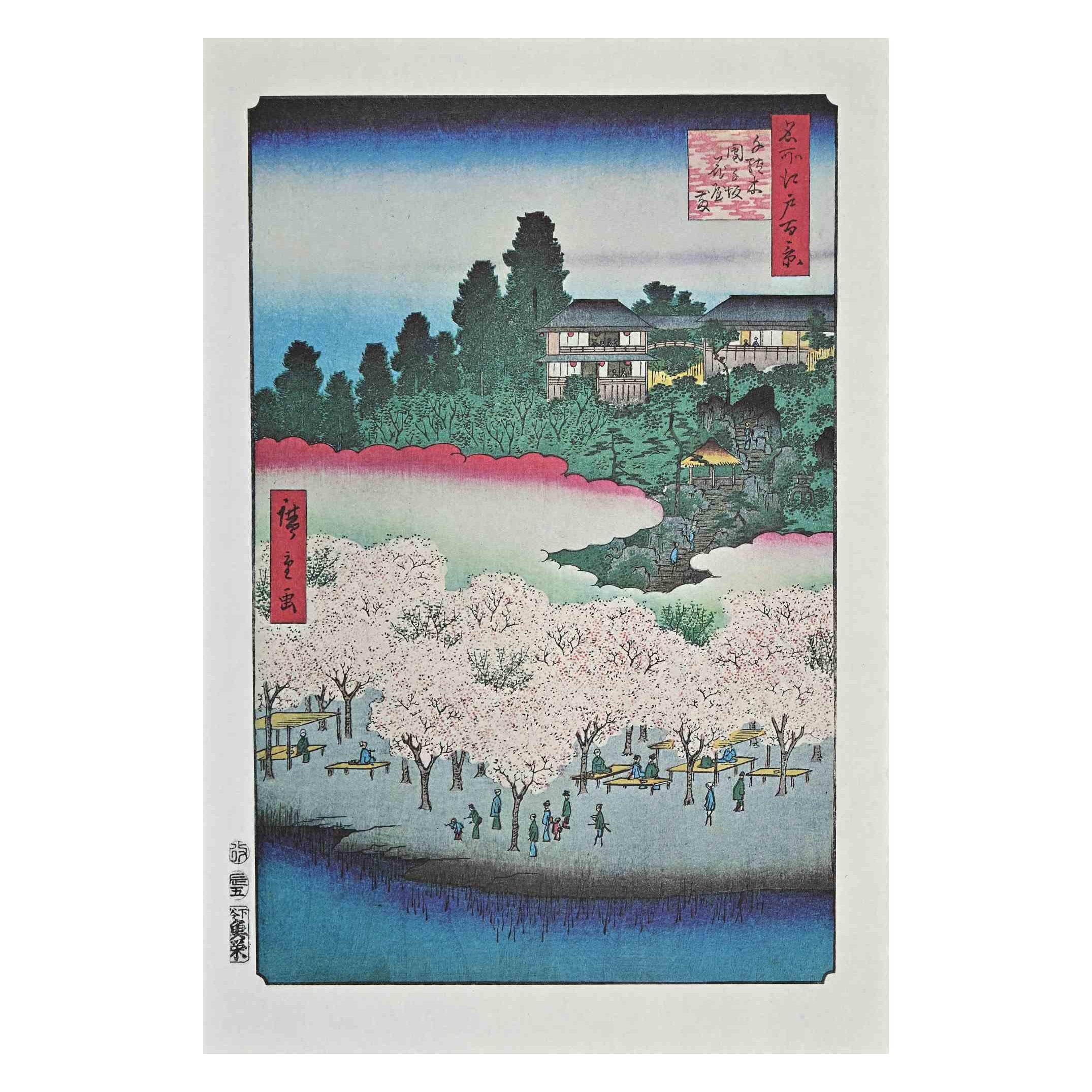 Landscape Print Utagawa Hiroshige - Fleurs de cerisier 