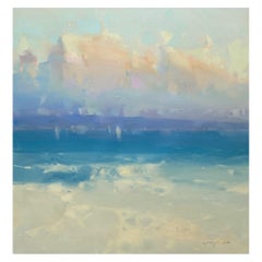South Bay, paysage marin, peinture à l'huile originale, prête à être accrochée