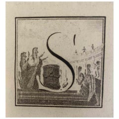 Antiquities of Herculaneum -  Letter of the Alphabet  S - Etching - 18th Century