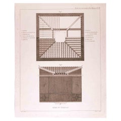 Atrium Toscan - Origina Etchingi de G.B. Cipriani -Fin du 18e siècle