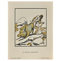 Le Sanglier D'Erymanthe  - Original Woodcut Print by Carlège (C.M. Egli) - 1877