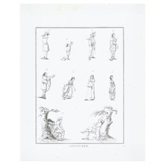 Figures - The Physiognomy - Eau-forte originale de Thomas Holloway - 1810