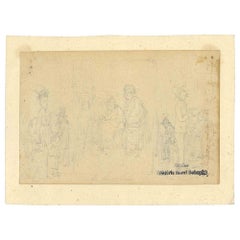 Cifras -  Dibujo original de Fredric Henri Schopin- Finales del siglo XIX
