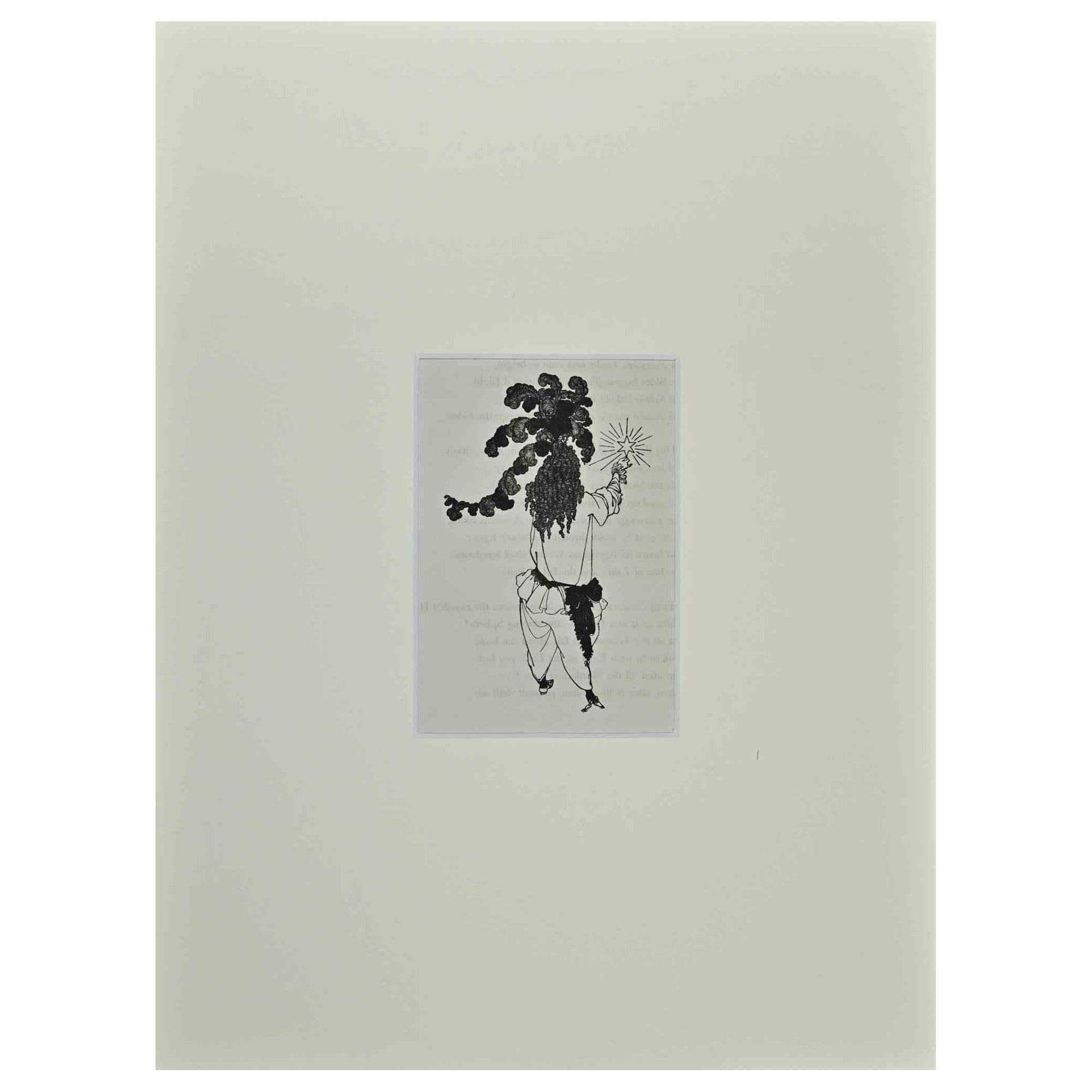 Figurative Print Aubrey Vincent Beardsley - Le Rape de la serrure - Lithographie originale d'Aubrey Beardsley - 1896