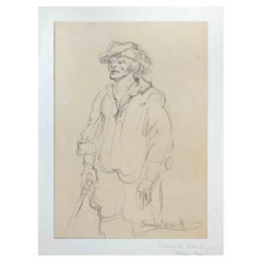 Hunter - Original Drawing by Bernard Naudin - Early 20th Century