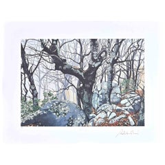 Vintage In The Forest - Original Screen Print by Rolandi - 1980s
