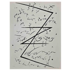 Letter Z -  Lithograph by Rafael Alberti - 1972