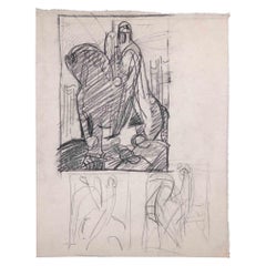 Retro Sketches - Pencil Drawing - Mid 20th Century