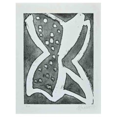 The Butterfly - Original Etching by Sante Monachesi - 1970s