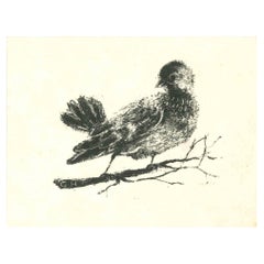 Der Vogel -  Lithographie von Giselle Halff – 1950er Jahre