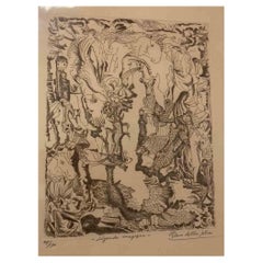 Legende Magique -  Etching by Pino della Selva-Mid-20th Century