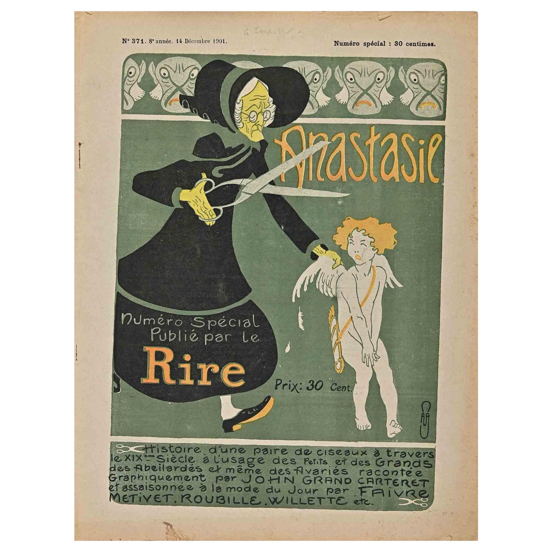 Unknown Figurative Print – Le Rire, Anastasie – Vintage-Comicmagazin 