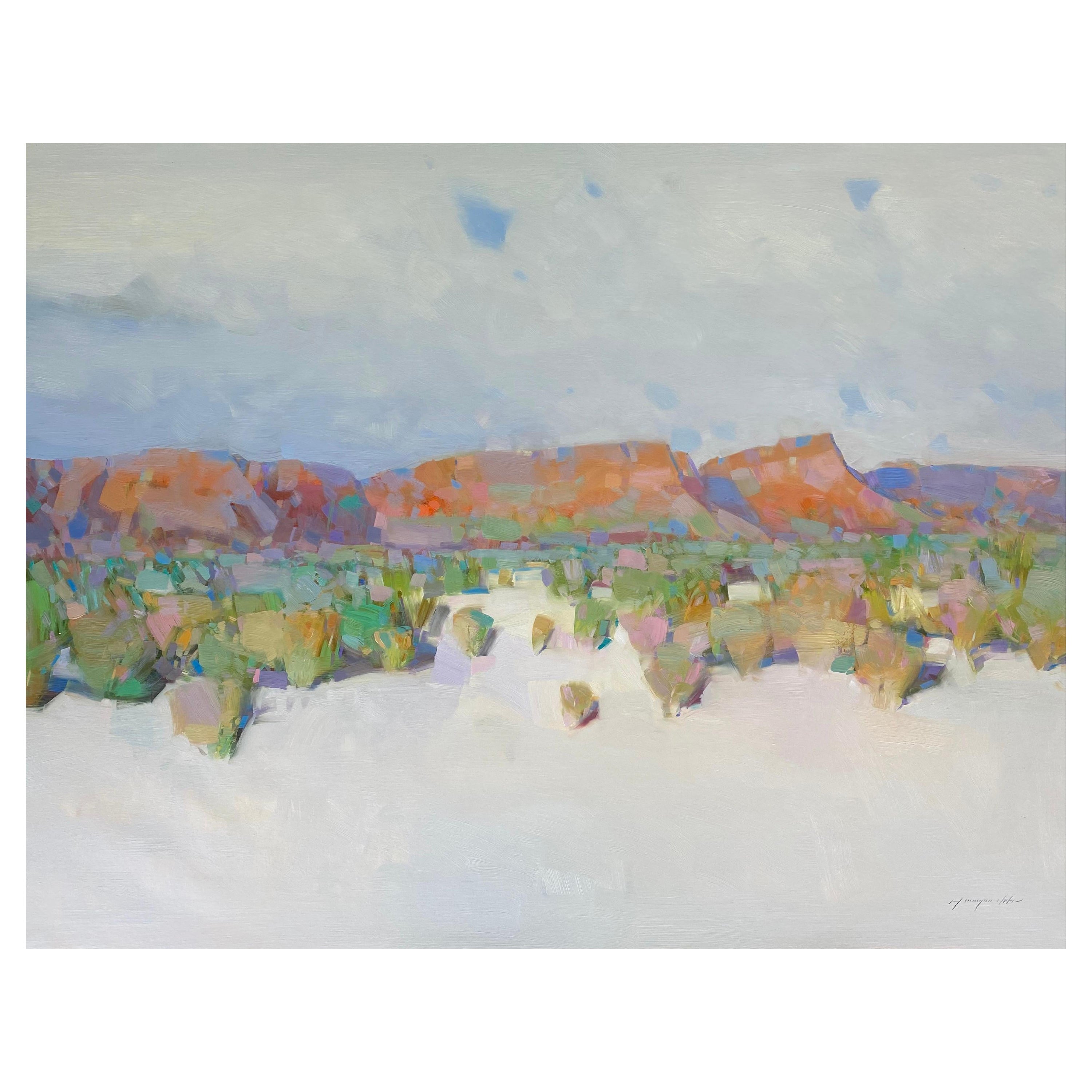 Landscape Painting di Vahe Yeremyan - Sedona View, Paesaggio, Impressionismo Pittura ad olio originale, pronta da appendere