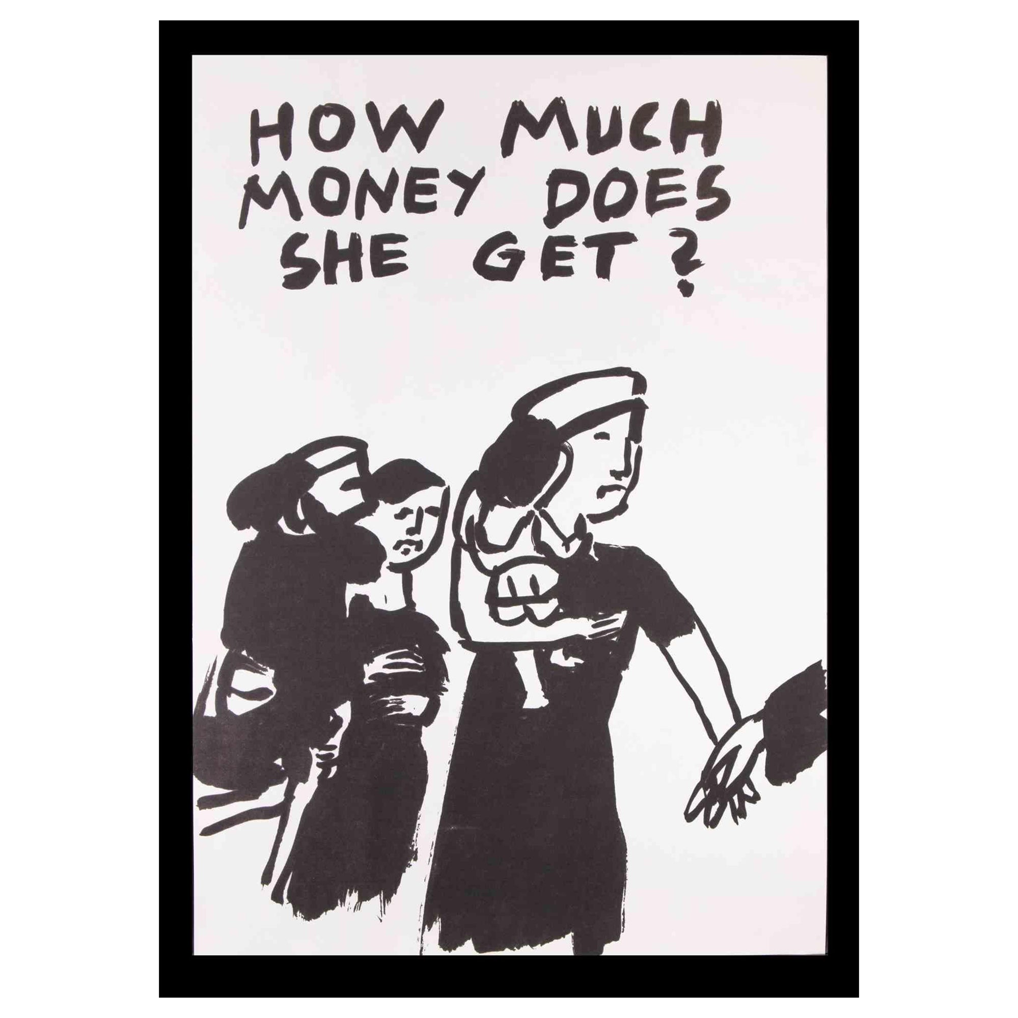 How Much Money  - from Bread and Puppet - Offset by Various Artists  - 1970s - Print by Unknown