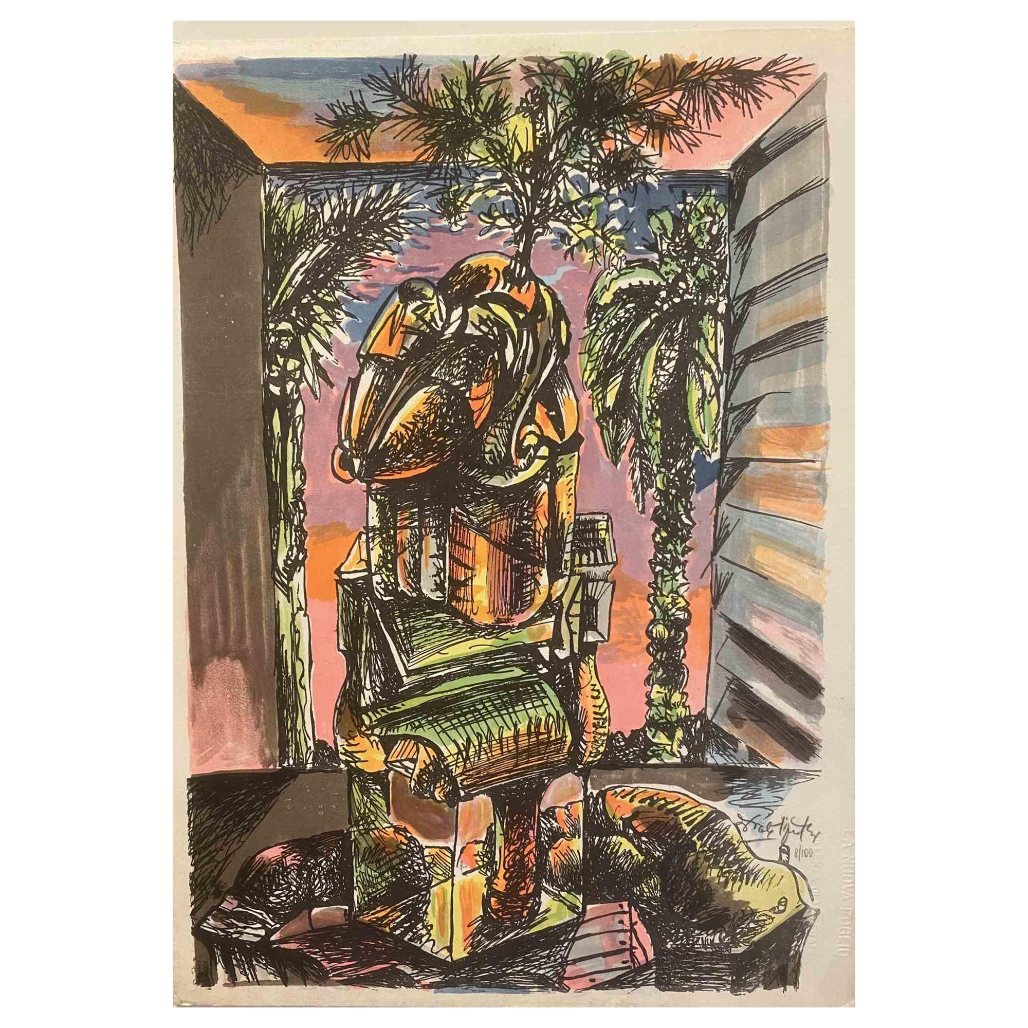 Il Paesaggio è un'opera originale realizzata da Ercole Pignatelli nel 1975. Litografia colorata.

Firmato e numerato a mano dall'artista a matita in basso a destra. Edizione di 100 esemplari. L'opera d'arte è stampata da "la nuova foglio s.p.a.,