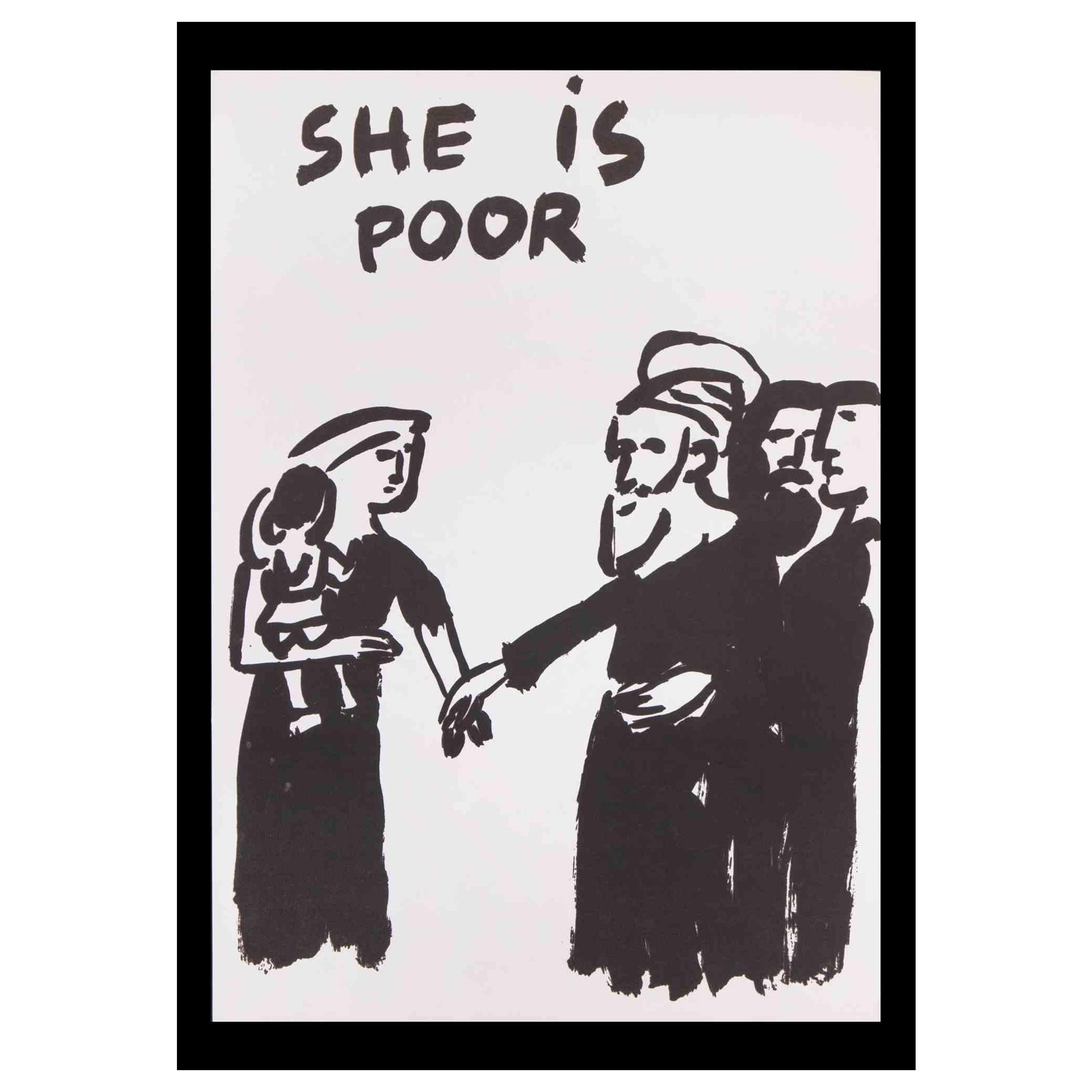 She is Poor - from Bread and Puppet - Vintage Offset by Various Artists  - 1970s - Print by Unknown