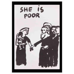 She is Poor - from Bread and Puppet - Vintage Offset by Various Artists  - 1970s