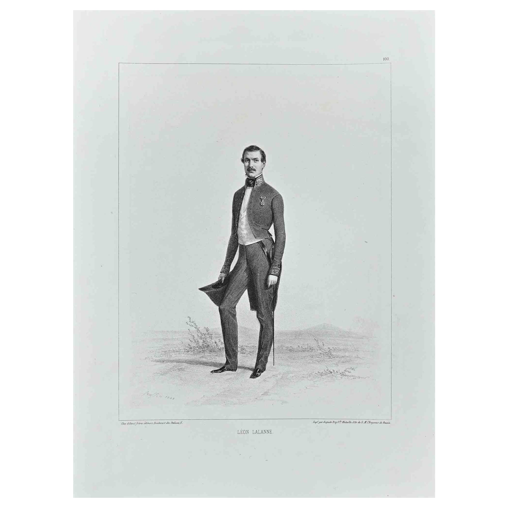 Portrait of Léon Lalanne is an original artwork realized in 1848 by French artist  Denis Auguste Marie Raffet  (1804 – 1860)

Lithograph print. 

Signed on the plate.

Very good conditions.

Denis Auguste Marie Raffet (1804 – 1860) was a French