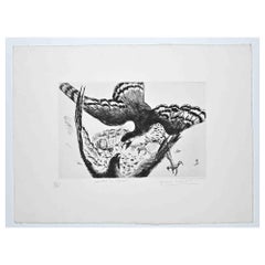 Fight -  Original Etching by Gérard Cochet - Early 20th Century