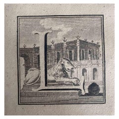 Antiquities of Herculaneum -  Letter L - Etching by G. Mignani - 18th Century