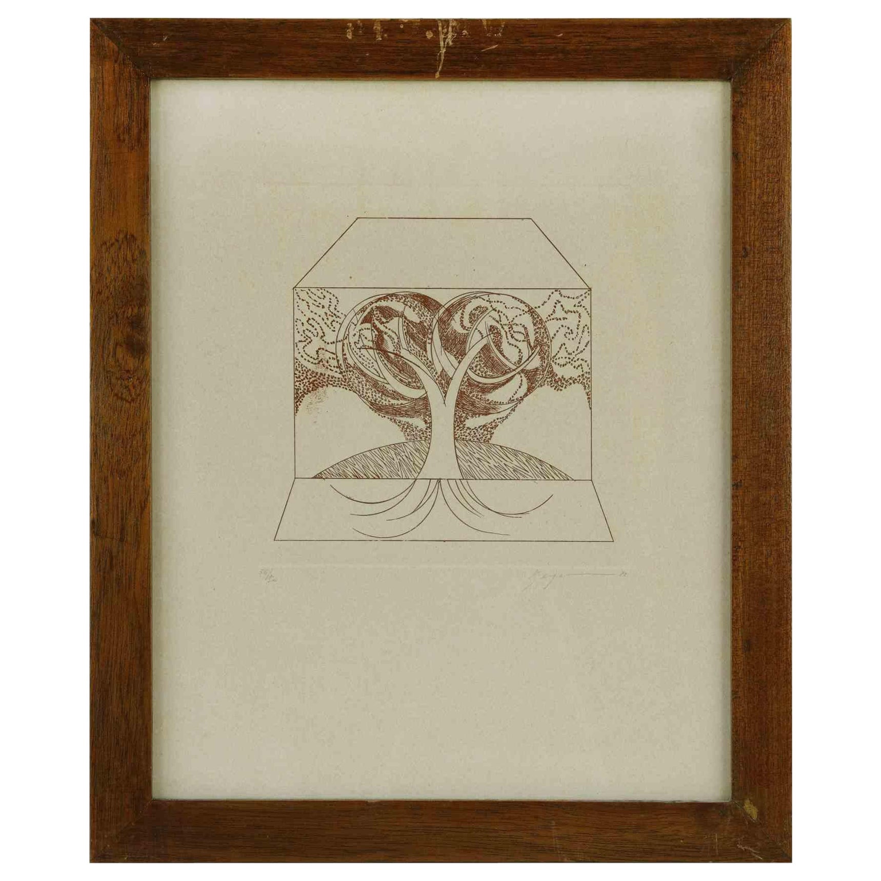 Tree of life is an original modern artwork realized by Danilo Bergamo in 1983.

Original etching.

Hand signed and dated on the lower margin.

Numbered on the lower margin. Edition of 36/90

Includes frame

 

Danilo Bergamo (1938)  after starting