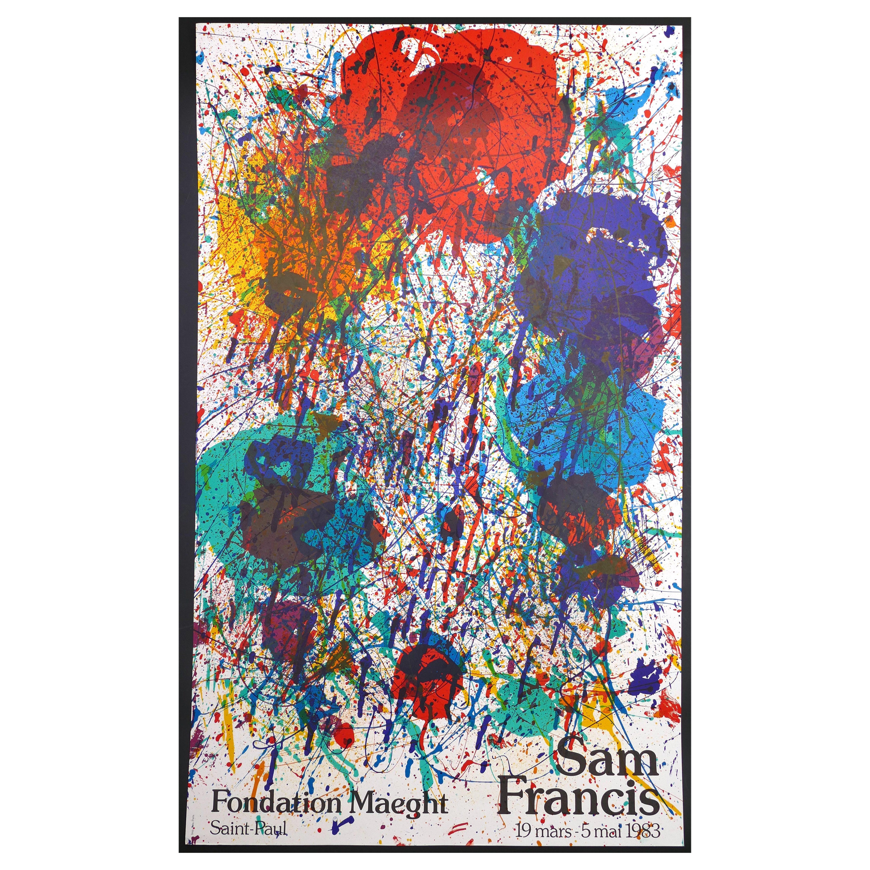 Sam Francis Abstract Print - Vintage Poster Vintage Poster Fondation Maeght 19 Mars 1983 