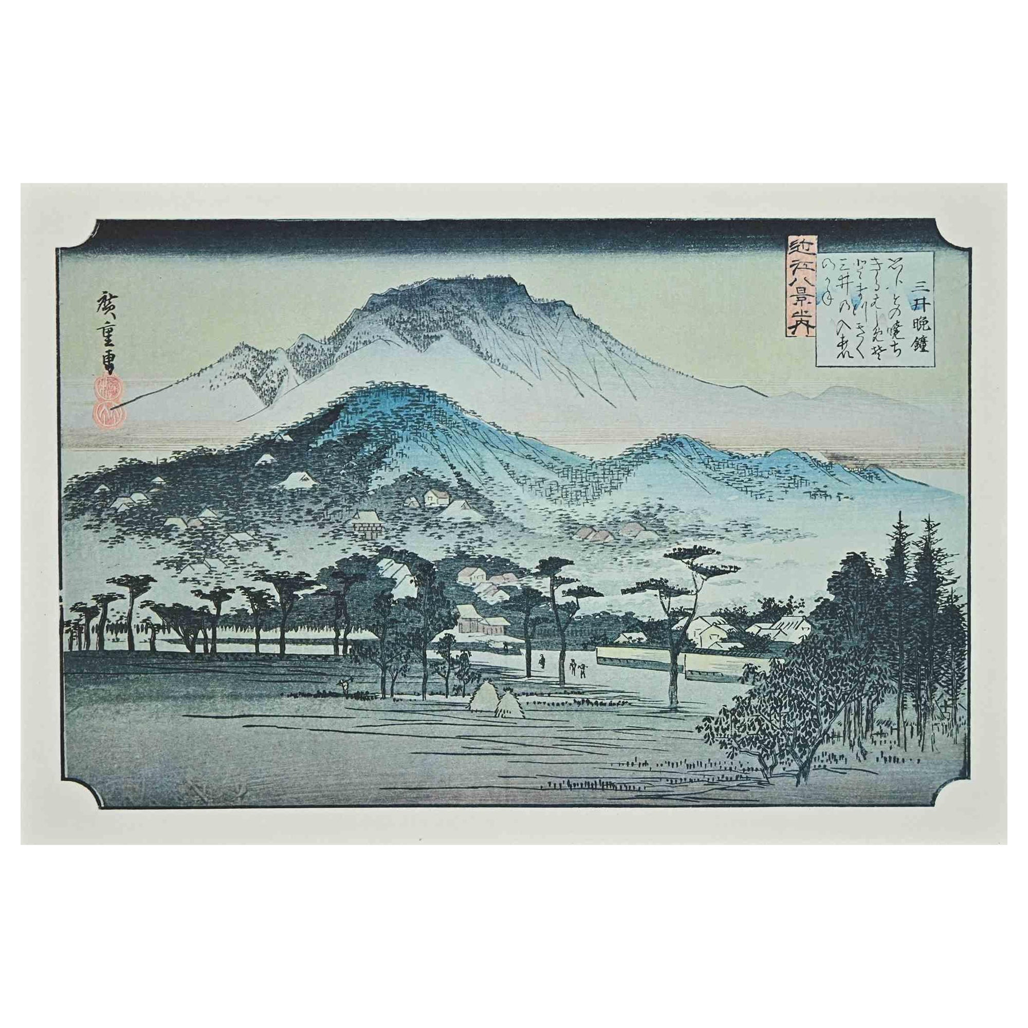 Utagawa Hiroshige Figurative Print - Eight Scenic Spots in Oomi