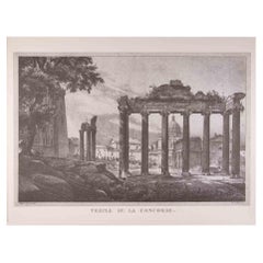 Roman Temples and Ruins - Offset After G. Engelmann - Late 20th Century