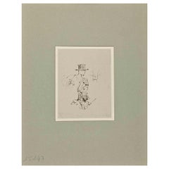 Figures - Drawing on Paper by H. Somm - Late 19th Century