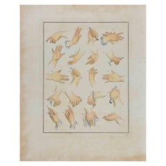 Hands - The Physiognomy - Eau-forte de Thomas Holloway - 1810